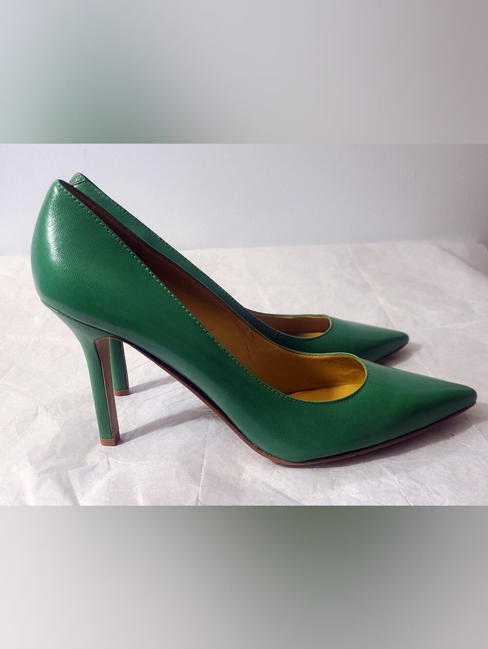 Nine West - (Size 9) Green Pointy Women's Heels Shoes - Picture 1 of 2